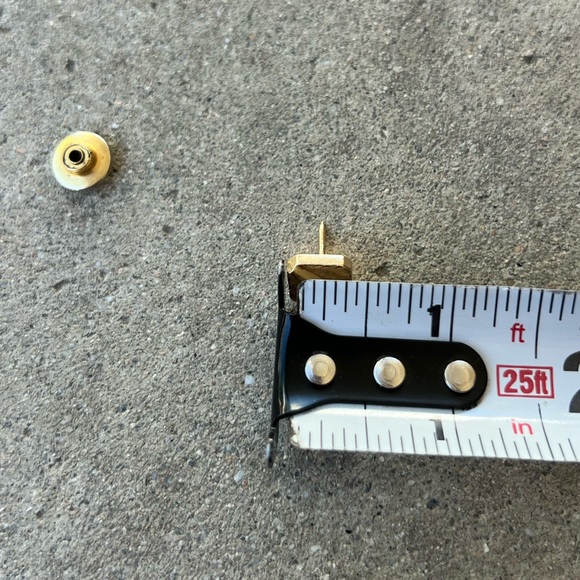 Solid 14k Yellow Gold Square Striped Tie Tack Pin Vintage 2.8 Grams Stamped - Picture 8 of 14